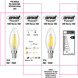 Caracol 1900 C35 E14 4W LED Lampe