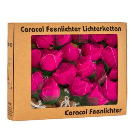 Feenlichter LED Lichterkette Rosen Groß 20L Pink Verpackung