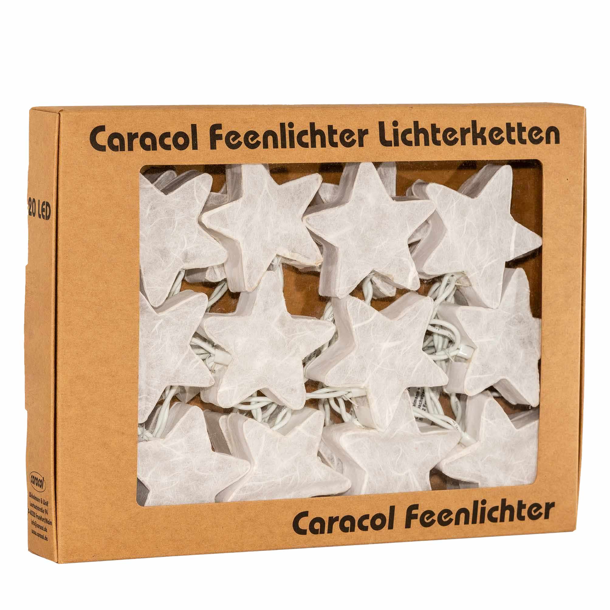 Caracol-Feenlichter-LED-Sterne-Weiss-20L-Verpackung