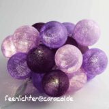 Baumwollball Feenlichter Lichterkette Bälle Lavender Beleuchtet