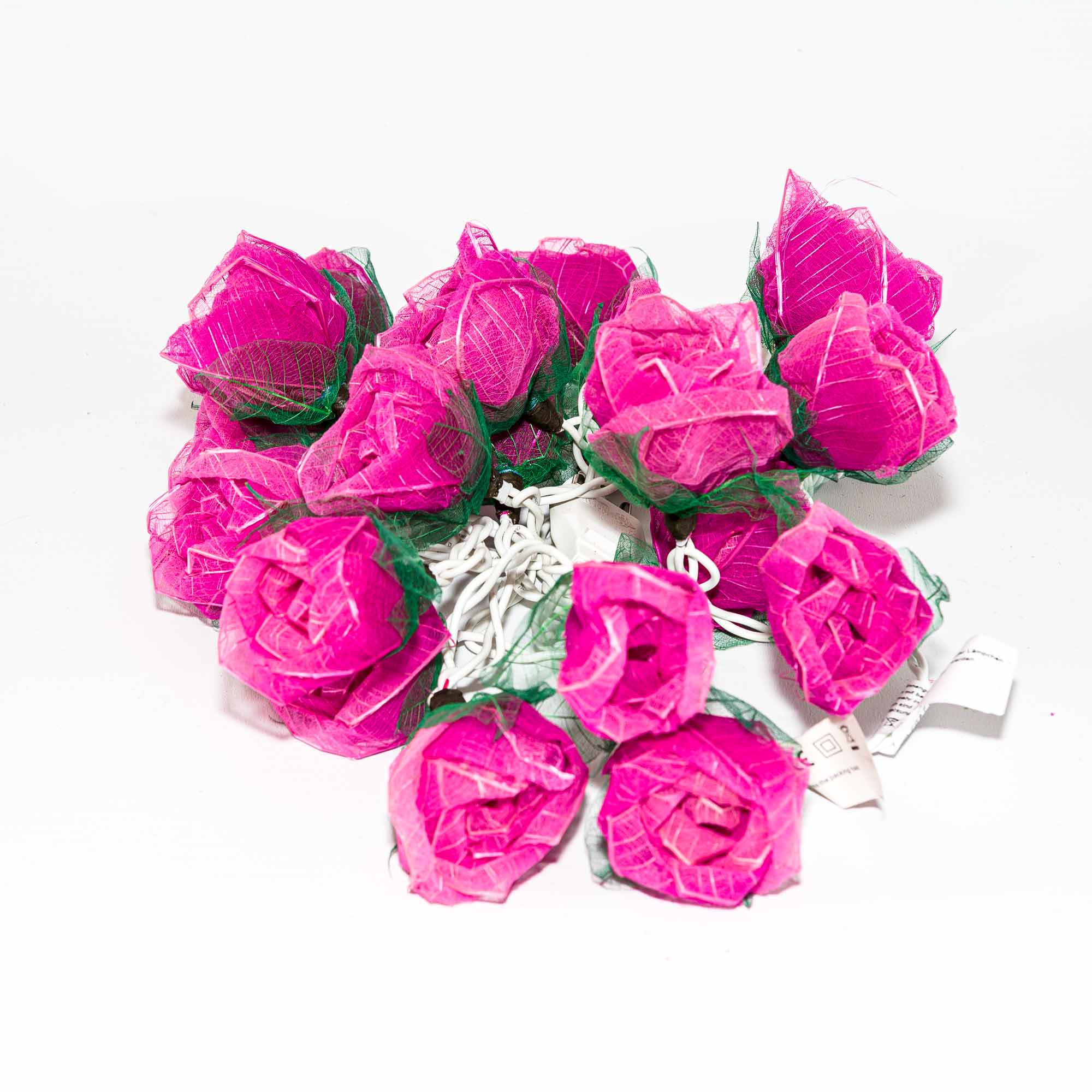 LED-Lichterkette Feenlichter Rosen Groß Pink - im Caracol Shop | Lichterketten