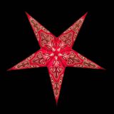 Sternenlicht Papierstern Aloe Vera Rot 5 Zackig Nachts