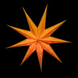 Sternenlicht Papierstern Venezia Orange 9 Zackig Nachts