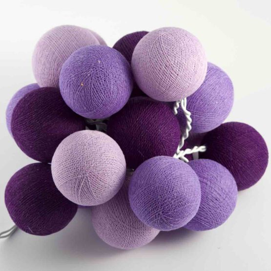 Baumwollball Feenlichter Lichterkette Bälle Lavender