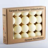 Baumwollball Cottonball LED Lichterkette Feenlichter Cream Verpackung 20L