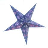 Sternenlicht Papierstern Cyclone Violett Glitter 5 Zack Standard