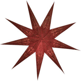 Sternenlicht Papierstern Layla Rot Glitter 9 Zack Standard