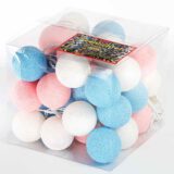 Baumwollball Cottonball LED Lichterkette Feenlichter Baby Blue Verpackung 35L