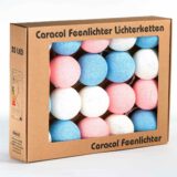 Baumwollball Cottonball LED Lichterkette Feenlichter Baby Blue Verpackung 20L