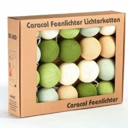 Baumwollball Cottonball LED Lichterkette Feenlichter Fern Verpackung 20L
