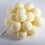 Baumwollball Feenlichter Lichterkette Bälle Cream
