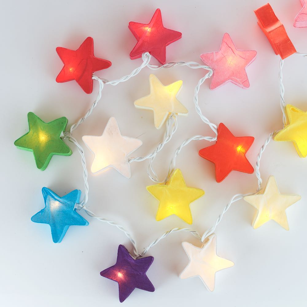 LED-Lichterkette Feenlichter Regenbogen Sterne - Caracol Shop