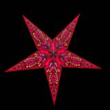 Sternenlicht Papierstern Ganeesha Rot 5 Zackig Standard Nachts