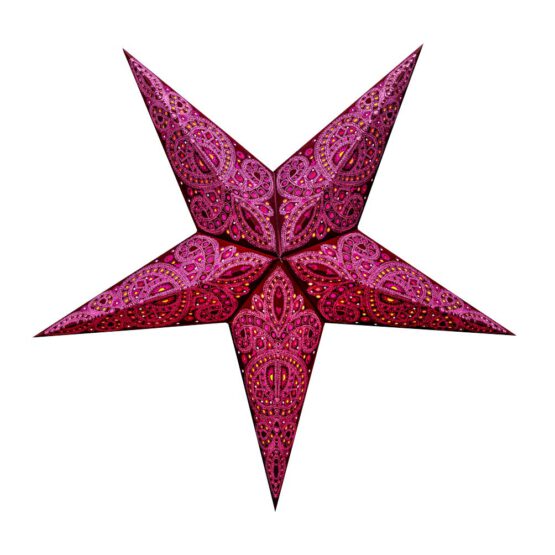 Sternenlicht Papierstern Paris Rot&Rosa 5 Zackig