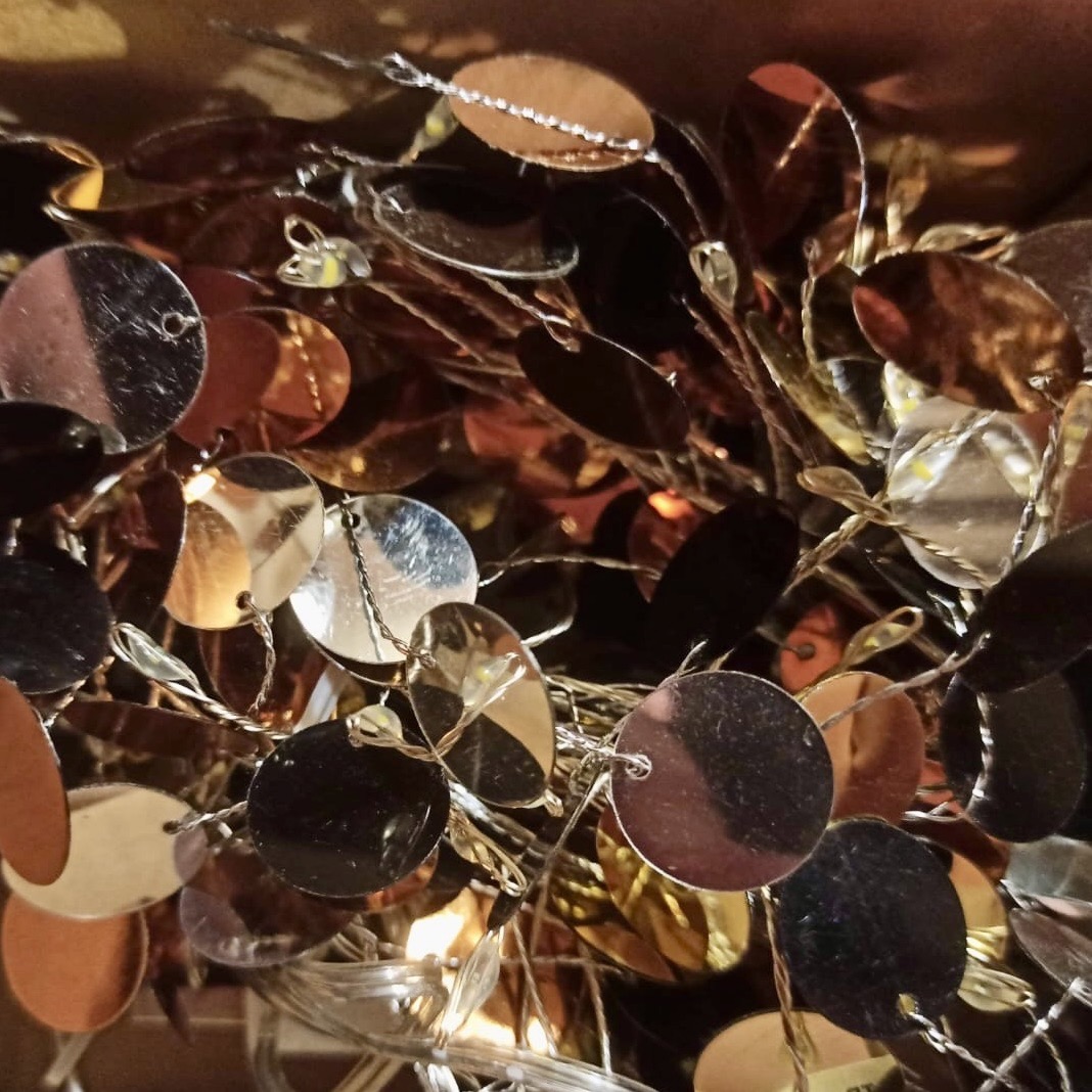 Konfettilichter Gold, Bronze, Silber und Schwarz